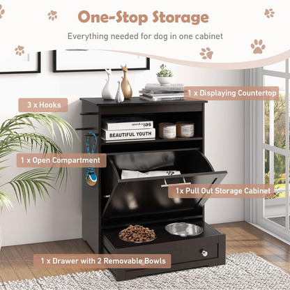 Pet Feeding Station + Organizer Cabinet