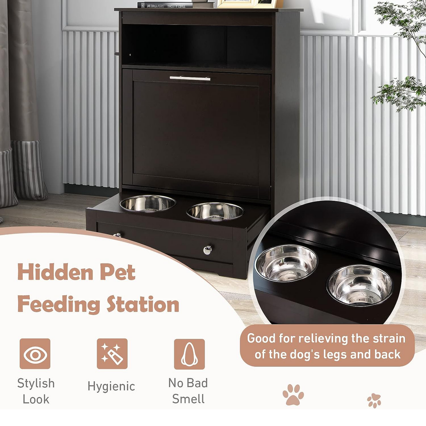 Pet Feeding Station + Organizer Cabinet