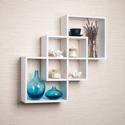 Intersecting Squares Decorative Wall Shelf