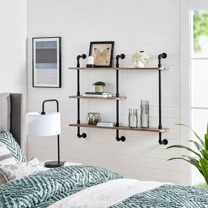 Aurora Three Tier Pipe Shelf Unit