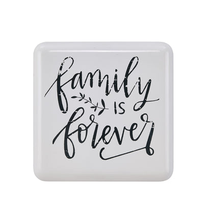 Farmhouse Home Décor Metal Wall Art "Family is Forever"