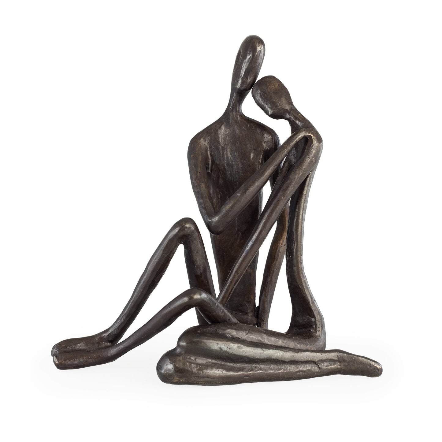 Large Couple Embracing Cast Iron Sculpture