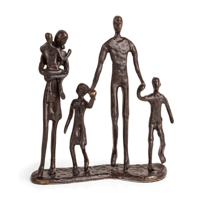 Family of Five Bronze Sculpture