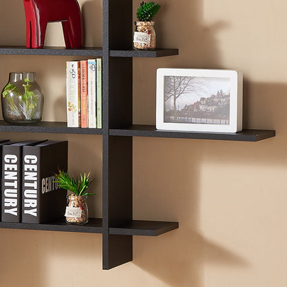 Five Level Asymmetric Wall Shelf