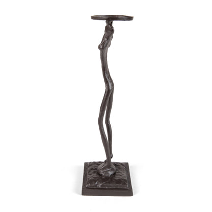 "Weight of the World" Cast Iron Male Figure Candle Holder