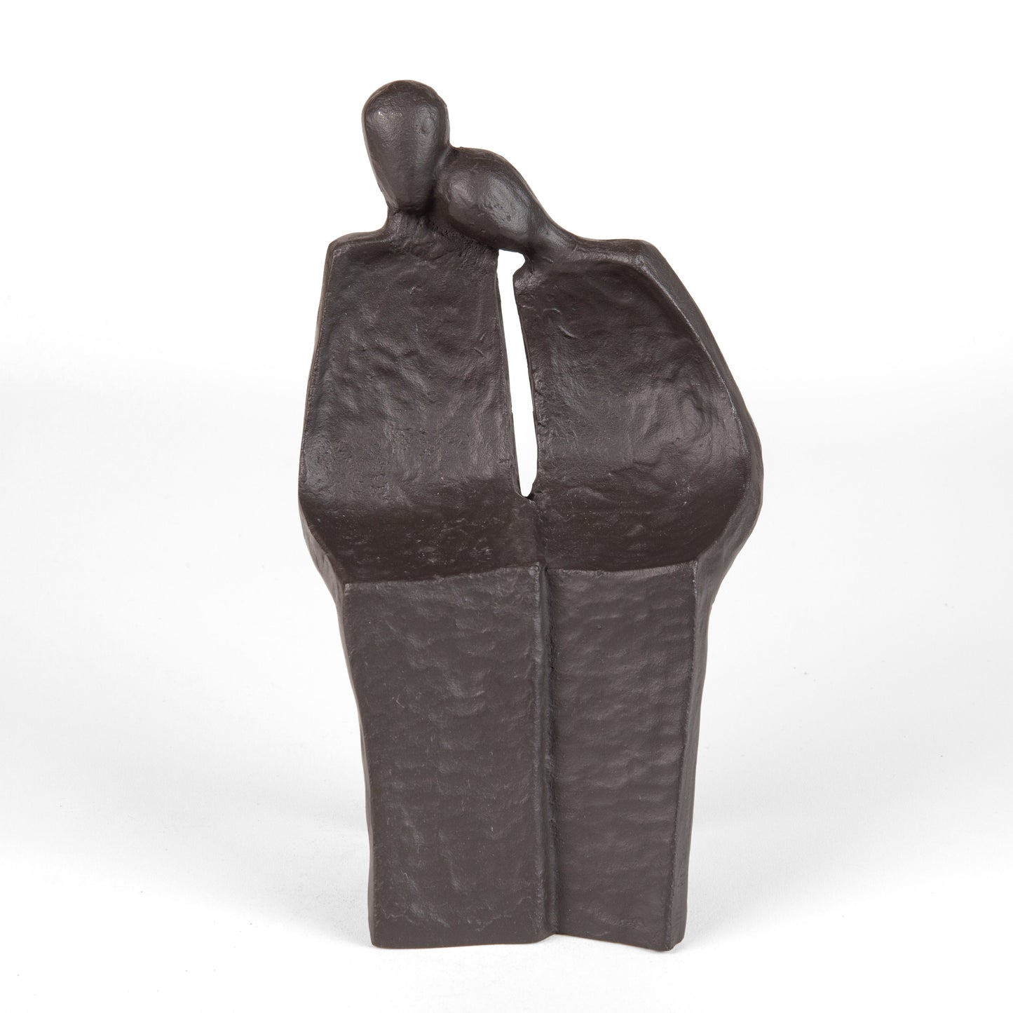 Contemplative Lovers Cast Iron Sculpture