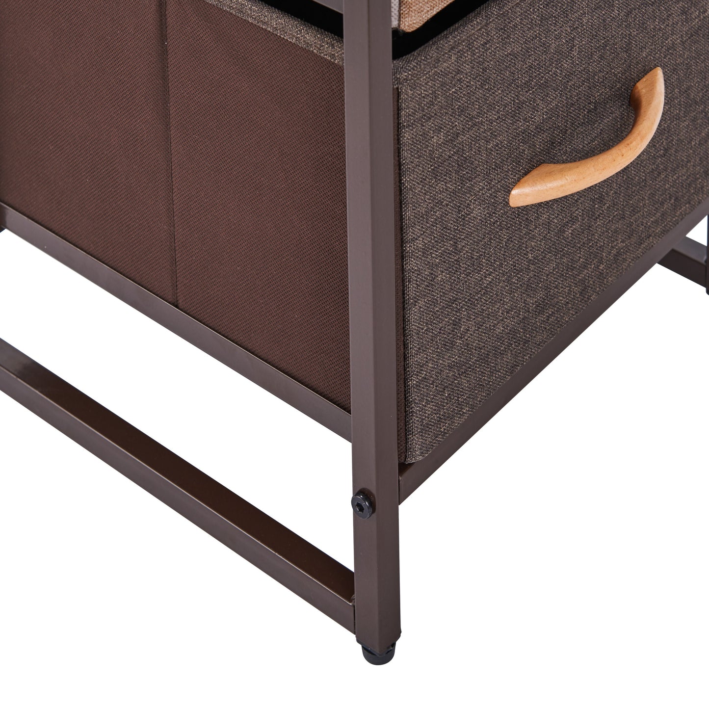 Decorative Modern Tall and Narrow Dresser/Chest Storage Tower with 4 Fabric Drawers