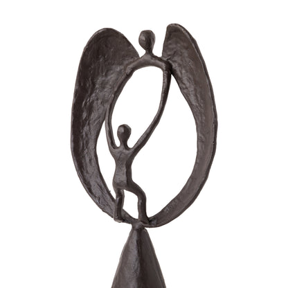 Guardian Angel Cast Iron Sculpture