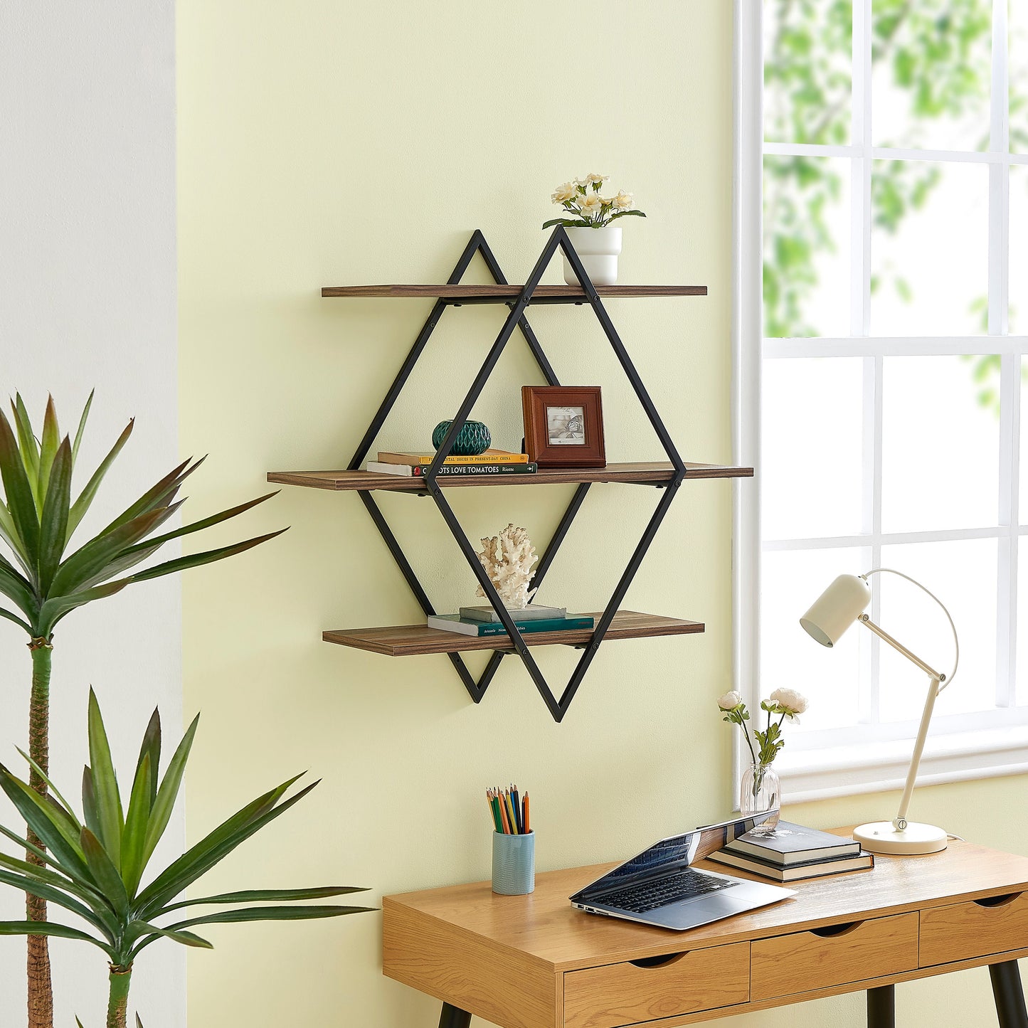 Antigua Crossed Double Diamond Shelf Unit