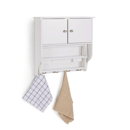 Accordion Wall Mount Drying Rack with Cabinet