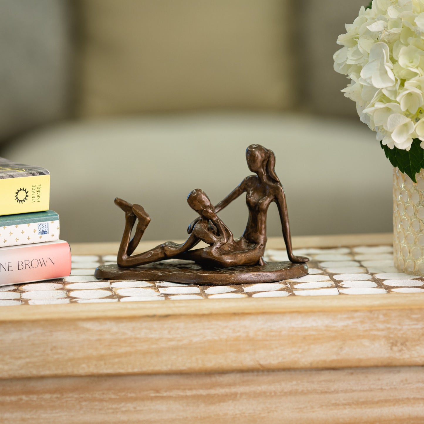 Couple Sharing Thoughts Bronze Sculpture