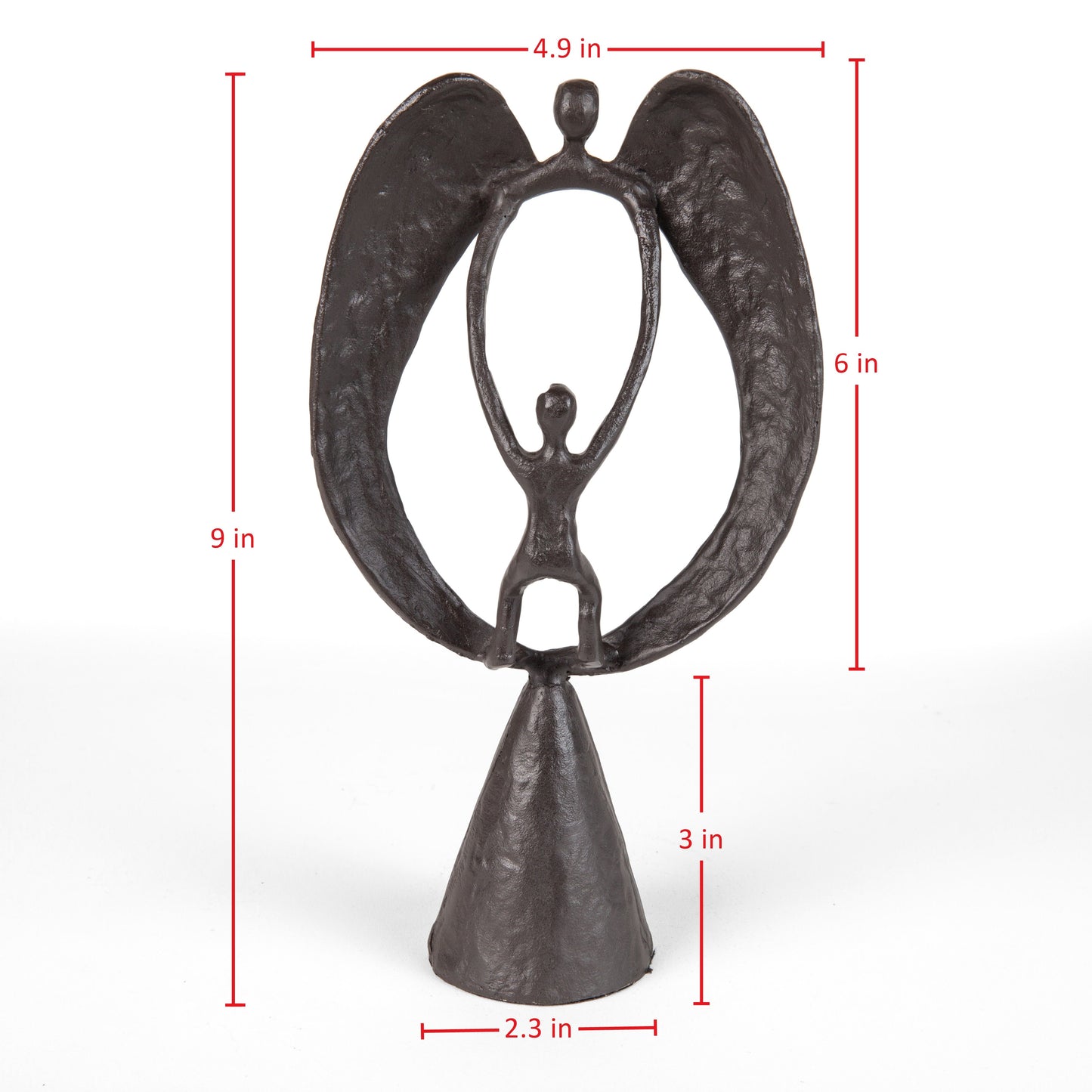 Guardian Angel Cast Iron Sculpture