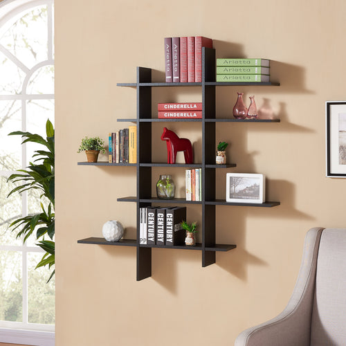 Five Level Asymmetric Wall Shelf