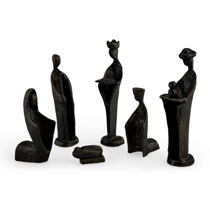 6 pc. Iron Nativity Set, Family & Kings