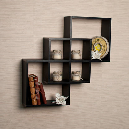 Intersecting Squares Decorative Wall Shelf