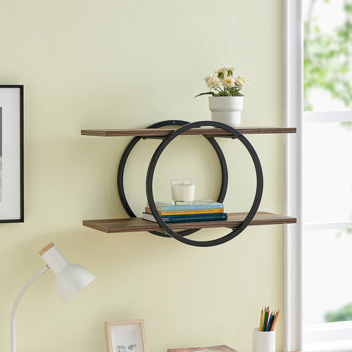 Antigua Crossed Double Circle Shelf Unit