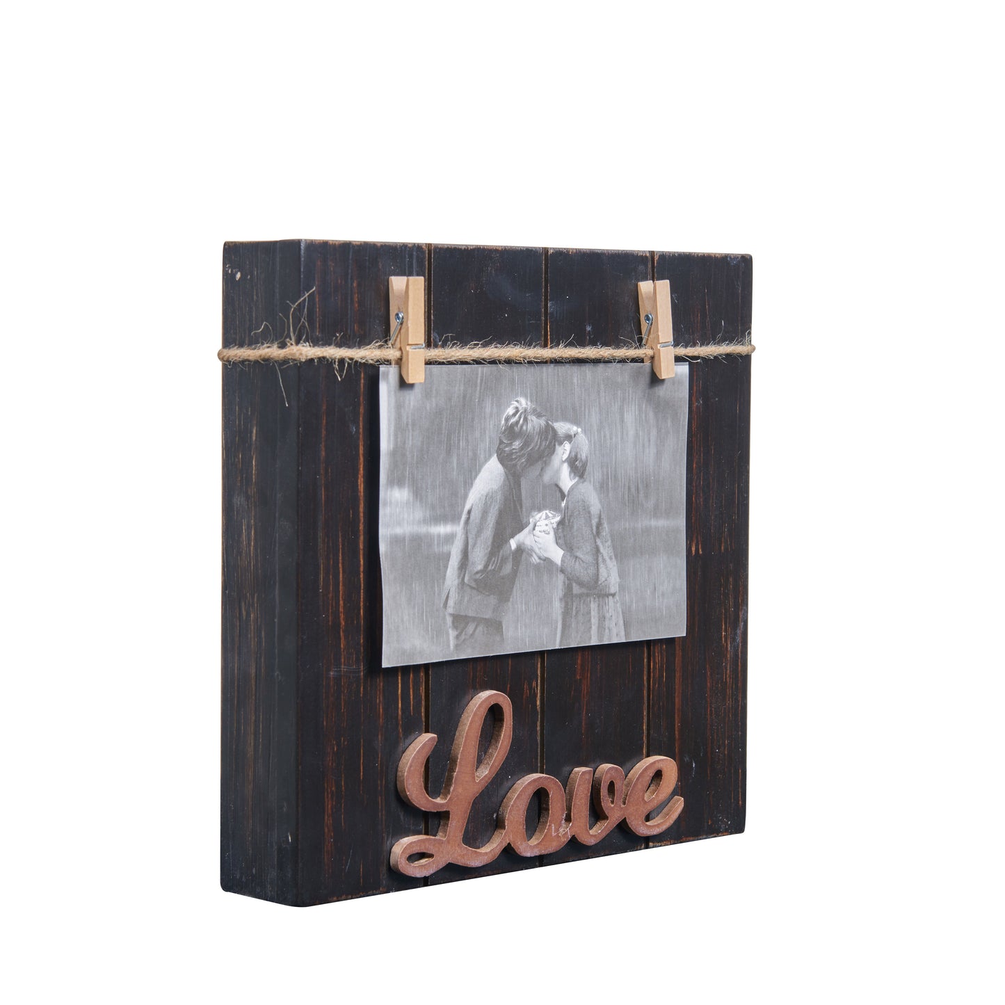 "Love" Wood Block 4”x 6” Picture Frame