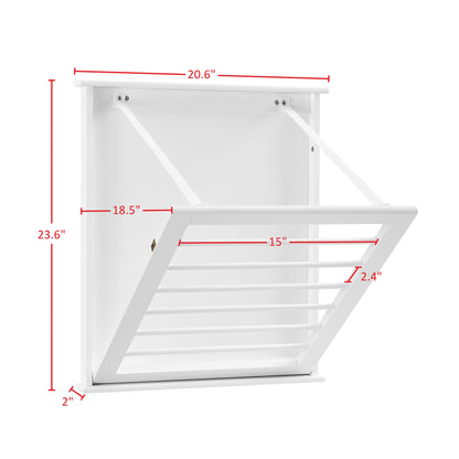 Folding Wall Mounted Drying Rack - White