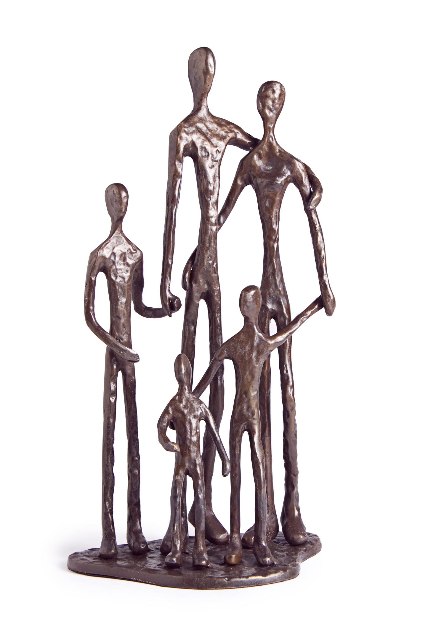 Family of Five Bronze Sculpture