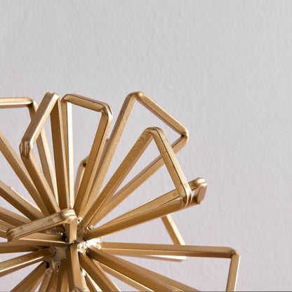 Geometric Gold Starburst Sculpture Set of 2